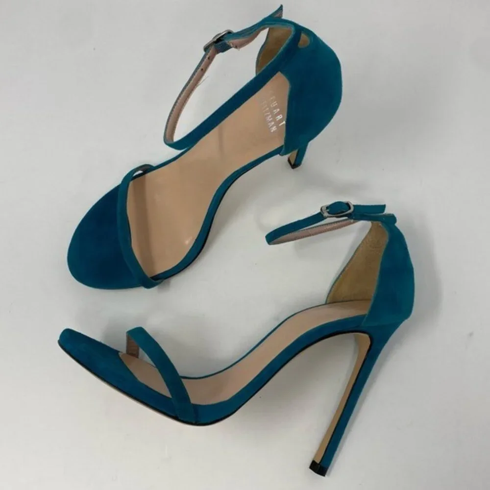 Stuart Weitzman Suede Ankle-Strap Sandals size 9